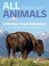 Cover of All Animals Magazine with a photo of a bison standing in front of mountains.