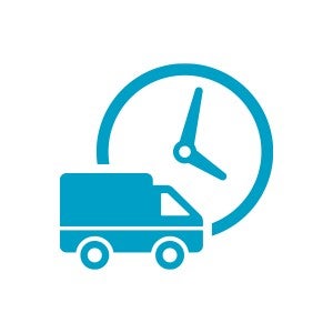 Truck with clock icon
