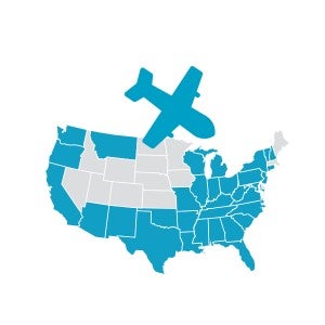 US Map highlighting the states where ART has responded to emergencies 