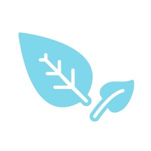 Bright blue plant icon