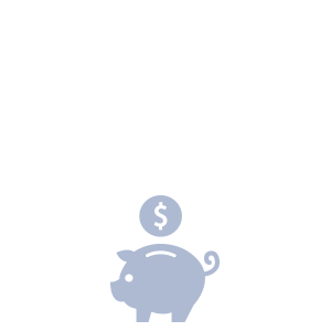 blue piggy bank icon