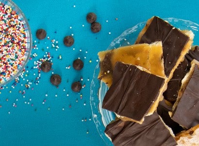 Vegan toffee with chocolate