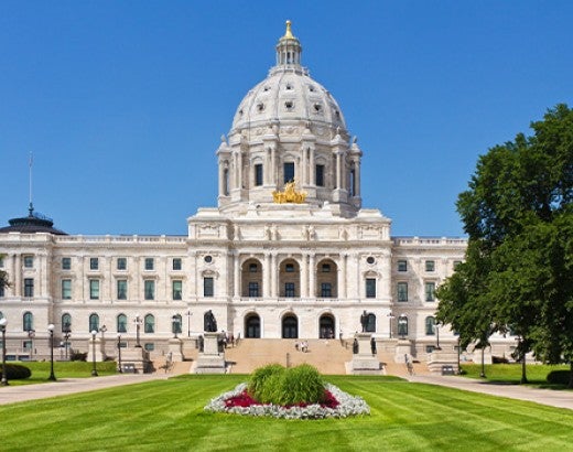 The State capitol building of Minnesota in St. Paul