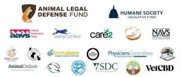 a collage of logos showing the sponsors of Taking Action for Animals 2024